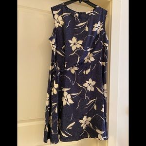Jessy B Blue and White Side Tie Modcloth Dress